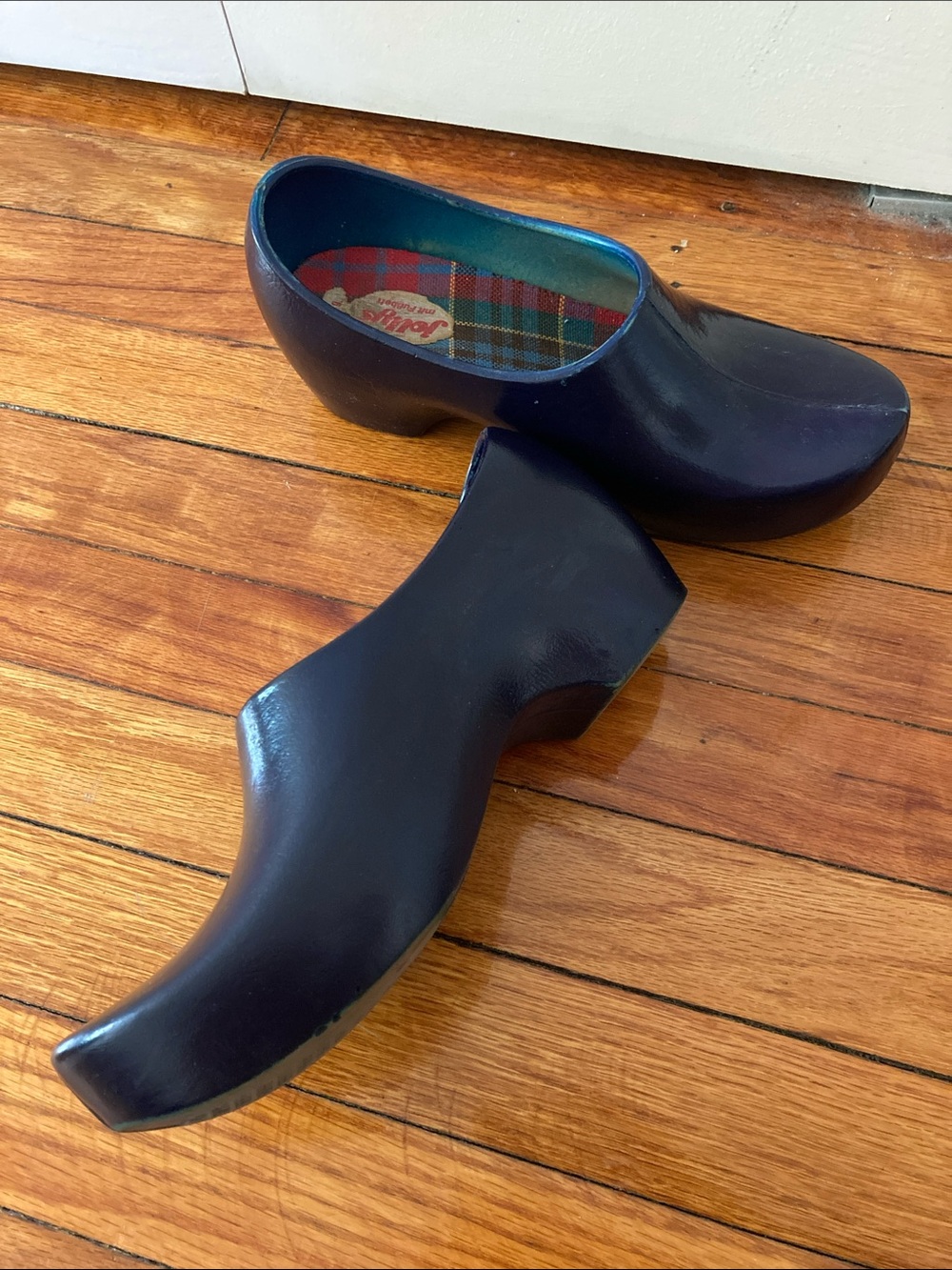 Jollys Classic Navy Slip-On Garden Clog Heels for Women